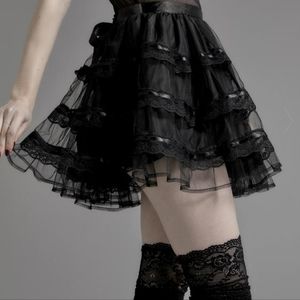 WIDOW Black tulle skirt